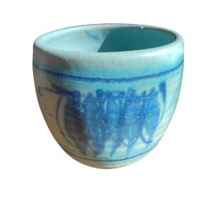 VINTAGE MCM signed studio pottery piece by JT Abernathy vtg 60s art